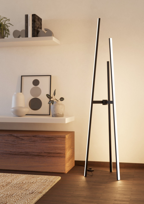 Lampadar EGLO Mongolana 901052 LED 30W 3000K 4300lm 220-240V,50/60Hz H 1510mm aluminiu/otel negru plastic alb IP20 [6]