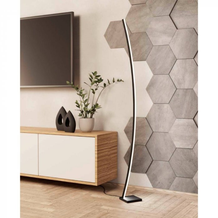 Lampadar EGLO PICACHA 99715, LED 25,7W 3600lm 3000K, Negru, Alb [2]