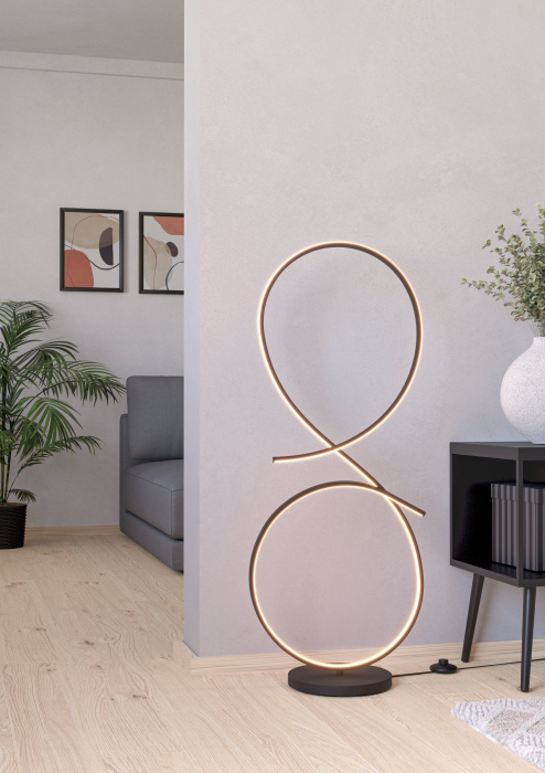 Lampadar EGLO Serpins 901271 LED 20W 3000K 2500lm 220-240V,50/60Hz L 425mm x l 250mm x H 1070mm aluminiu/otel negru plastic alb IP20 [6]