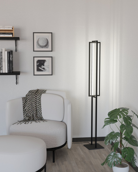 Lampadar EGLO Siberia 900469 LED 34W 3000-6500K 4600lm 220-240V,50/60Hz L 200mm x l 160mm x H 1330mm otel negru plastic alb IP20 [4]