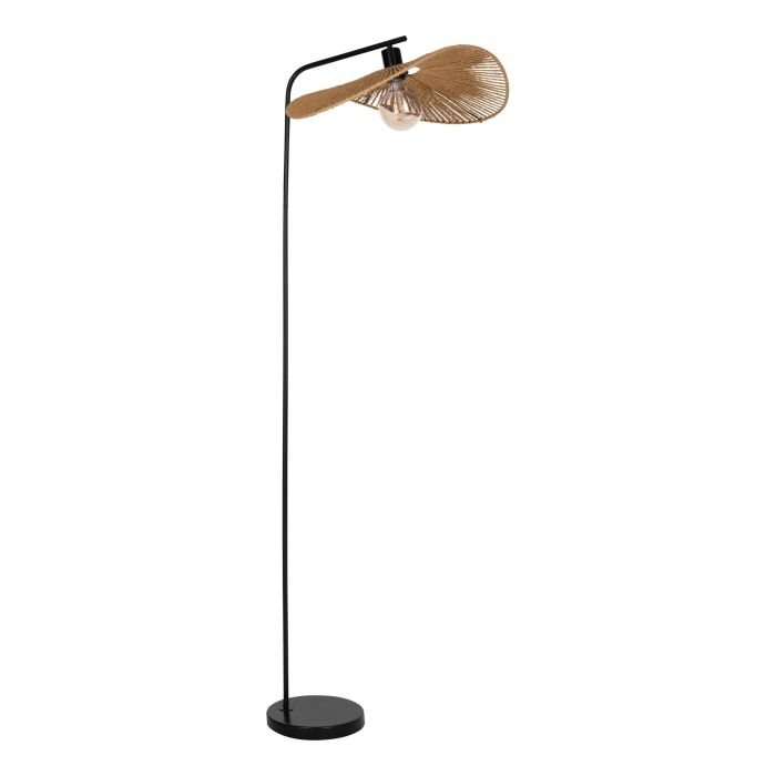 Lampadar EGLO Siruela 31966 E27 1X42W 220-240V,50/60Hz L 480mm x l 560mm x H 1600mm otel negru hartie natur IP20 [1]