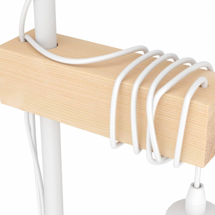 Lampadar EGLO Townshend 44083 E27 2X10W 220-240V,50/60Hz L 205mm x l 250mm x H 1665mm otel alb lemn maro IP20 [2]