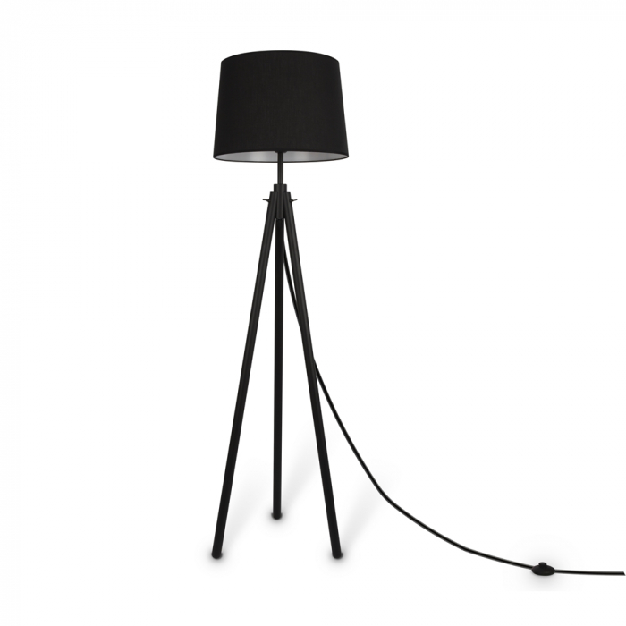 Lampadar Maytoni Calvin Z177FL-01B E27 1x60W -  Metal/Wood Black IP20 [4]
