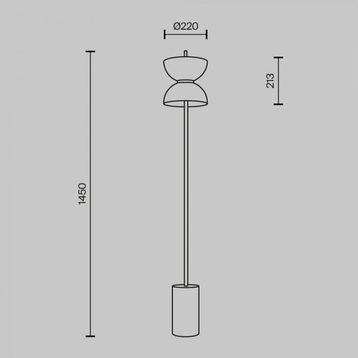 Lampadar Maytoni Kyoto MOD178FL-L11B3K LED 11W 3000K 1300lm Metal Black IP20 [5]