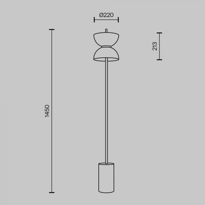 Lampadar Maytoni Kyoto MOD178FL-L11G3K LED 11W 3000K 1300lm Metal Gold and grey IP20 [5]