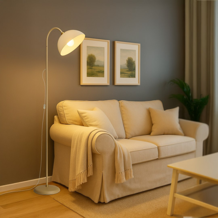 Lampadar Milagro Zack E27 1x E27 max 15W   230V Cashmere Metal & Plastic IP20 [5]