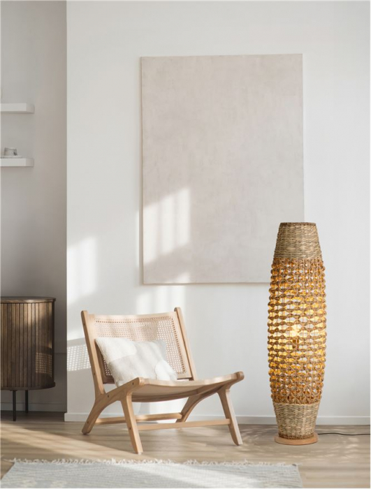 Lampadar Nova Luce ANADA 9586621 Natural Water Hyacinth & Grass Wood Base E27 1x12W IP20 [2]