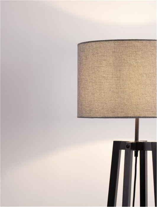 Lampadar Nova Luce ARTIS 9001082 E27 1x12W    Grey Linen Shade & Black W ood   IP20 [7]