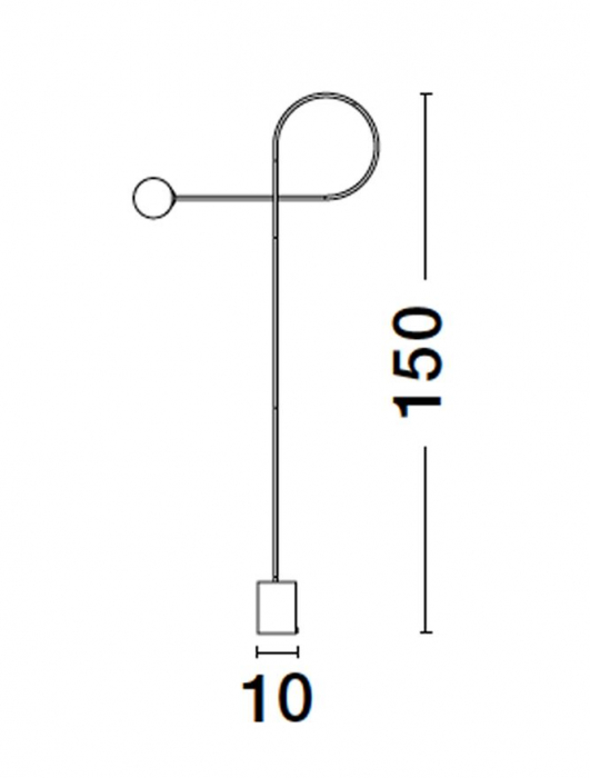 Lampadar Nova Luce DEDALO G9 1x5W   Sandy Black Aluminium & Opal Glass IP20 [2]