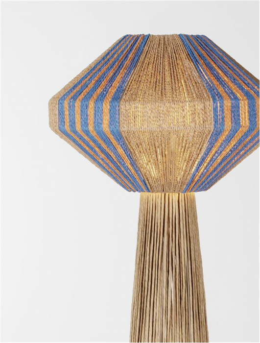 Lampadar Nova Luce DELIE 9586616 Natural, Blue & Yellow Rope E27 1x12W IP20 [6]