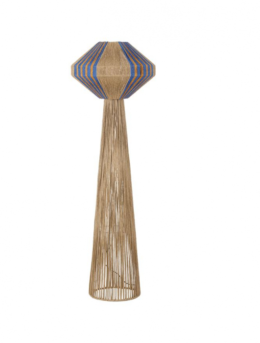 Lampadar Nova Luce DELIE 9586616 Natural, Blue & Yellow Rope E27 1x12W IP20 [1]