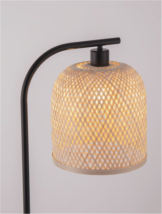 Lampadar Nova Luce INTRA 9001090 E27 1x12W    Natural Bamboo & Black Metal   IP20 [7]