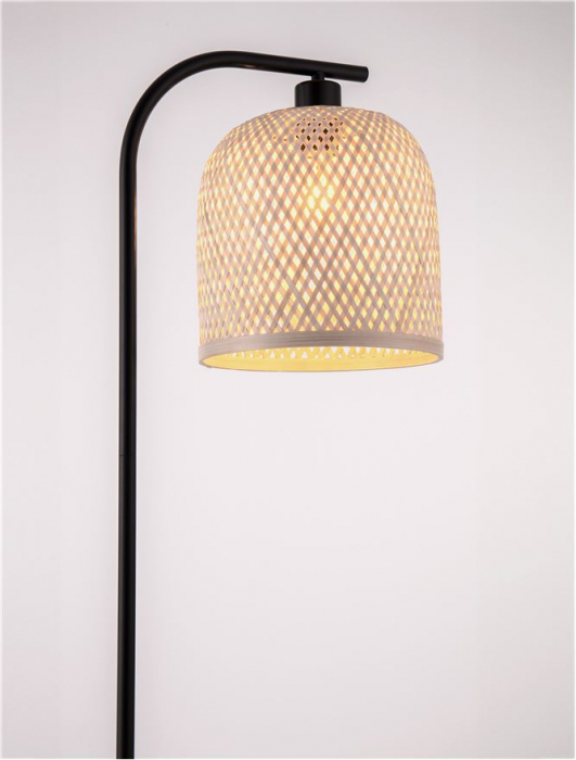 Lampadar Nova Luce INTRA 9001090 E27 1x12W    Natural Bamboo & Black Metal   IP20 [6]