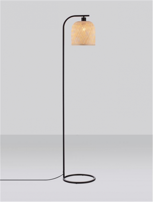 Lampadar Nova Luce INTRA 9001090 E27 1x12W    Natural Bamboo & Black Metal   IP20 [4]