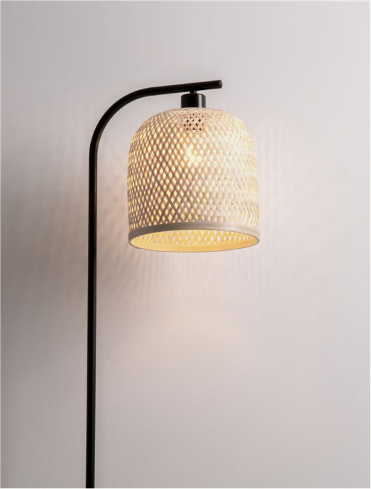 Lampadar Nova Luce INTRA 9001090 E27 1x12W    Natural Bamboo & Black Metal   IP20 [8]
