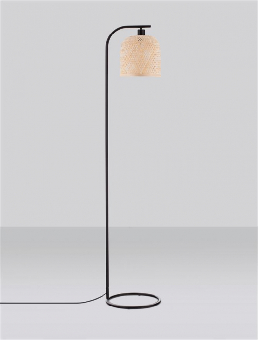 Lampadar Nova Luce INTRA 9001090 E27 1x12W    Natural Bamboo & Black Metal   IP20 [3]