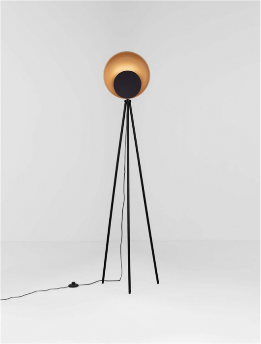 Lampadar Nova Luce KITRO 9011320 Matt Black & Gold Metal LED 12W 400lm 3000K IP20 [4]