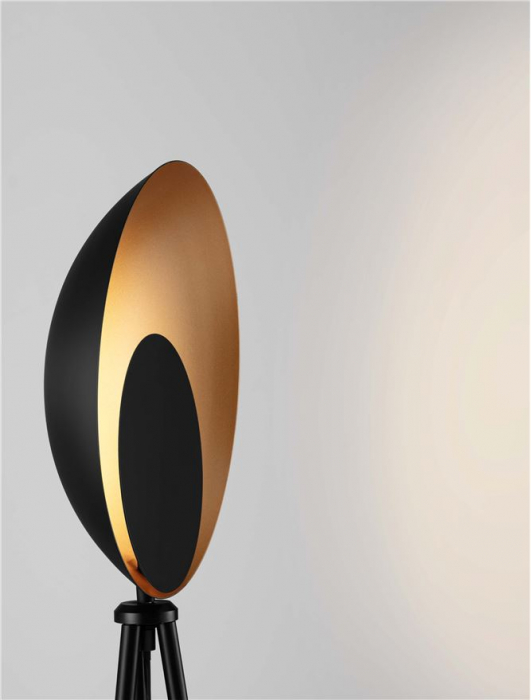 Lampadar Nova Luce KITRO 9011320 Matt Black & Gold Metal LED 12W 400lm 3000K IP20 [7]