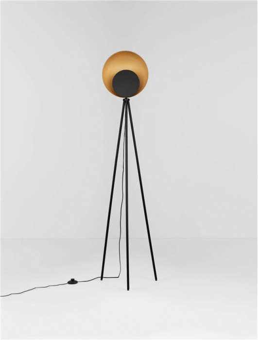 Lampadar Nova Luce KITRO 9011320 Matt Black & Gold Metal LED 12W 400lm 3000K IP20 [3]