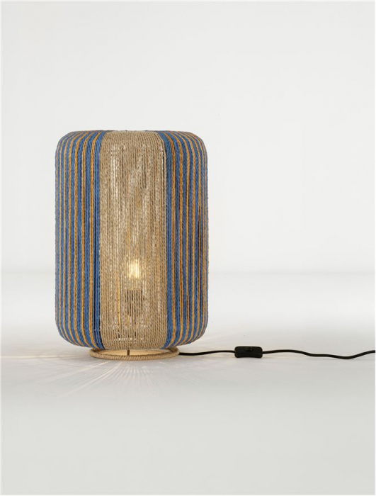 Lampadar Nova Luce MILA 9586611 Natural, Blue & Yellow Rope E27 1x12W IP20 [4]