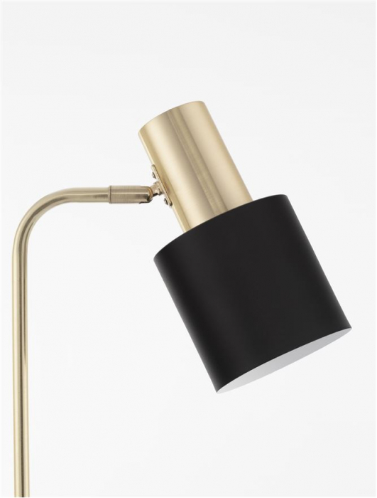 Lampadar Nova Luce PAZ E27 1x12W   Gold Metal Sandy Black Metal Shade Black Base  IP20 [2]