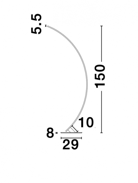 Lampadar Nova Luce PREMIUM LED 40W 2120lm 3000K Sandy Black Aluminium& Acrylic IP20 [7]