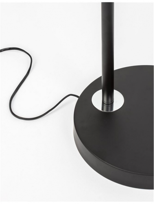 Lampadar Nova Luce SAMA E27 1x12W   Black Fabric Shade Black Aluminium Base  IP20 [6]