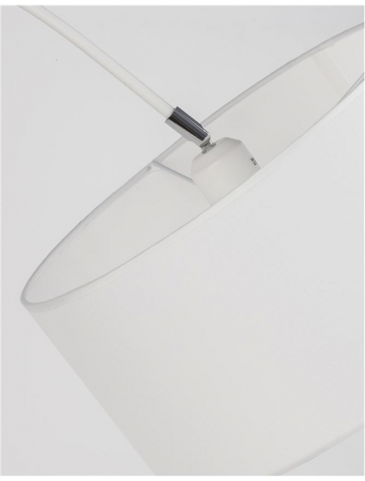 Lampadar Nova Luce SAMA E27 1x12W   White Fabric Shade White Aluminium Base  IP20 [5]