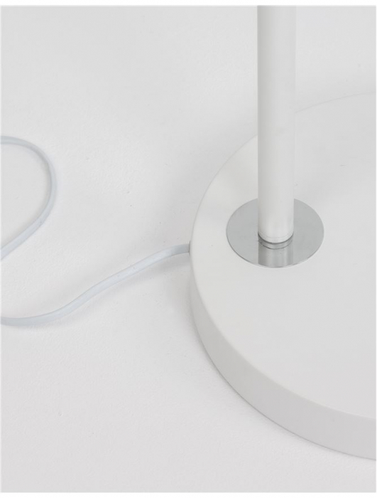 Lampadar Nova Luce SAMA E27 1x12W   White Fabric Shade White Aluminium Base  IP20 [6]