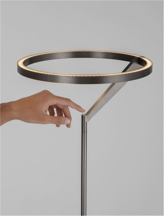 Lampadar Nova Luce TILIA 9088143 Touch Dimmable Foggy Nickel Aluminium LED 26W 1149lm 3000K IP20 [6]