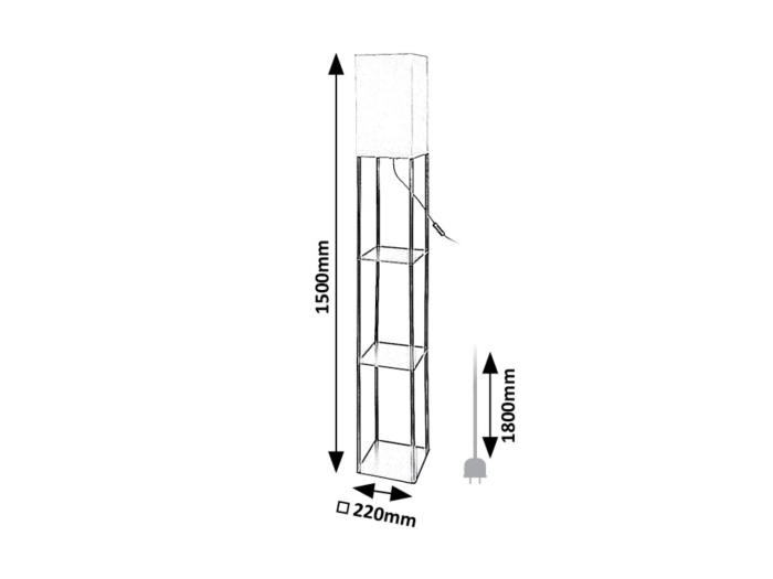 Lampadar Rabalux Bronn E27 1x MAX 40W  metal textil negru IP20 [4]