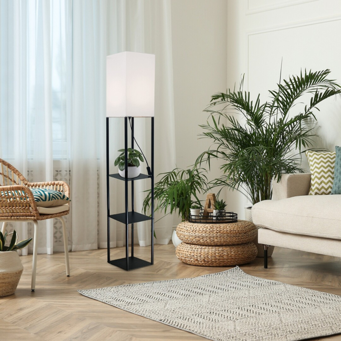 Lampadar Rabalux Bronn E27 1x MAX 40W  metal textil negru IP20 [5]