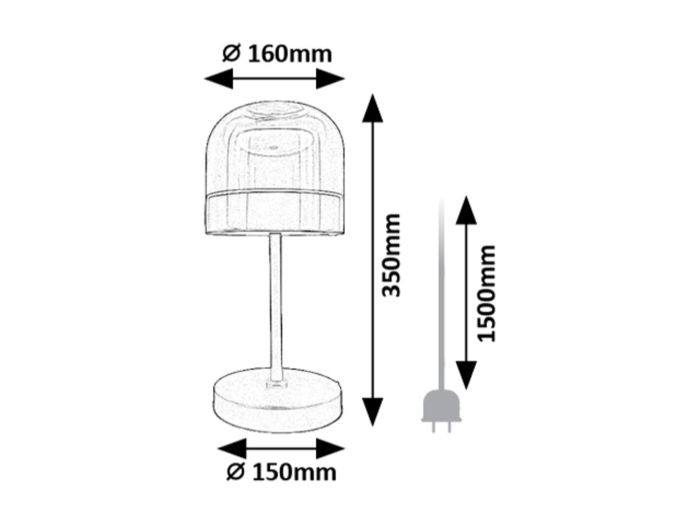 Lampadar Rabalux Xelira LED 13W 680lm 3000, 4000, 6000K metal sticlă negru afumat IP20 [7]