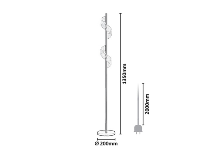 Lampadar Rabalux Zofrael LED 12W 760lm 3000K metal gold stil decor, IP20 74415 [4]