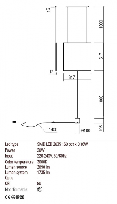 Lampadar REDO Slick 01-2134 LED 28W h2617 1735lm 3000K IP20 Nedimabil Negru mat [2]