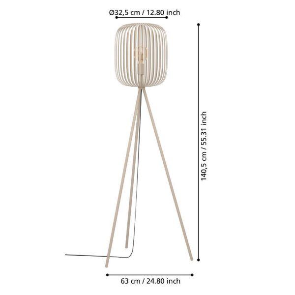 Lampadar ROMAZZINA 900523, H1405 mm, Ø325 mm, E27, 1X40W, IP20, oțel culoarea nisipului [2]