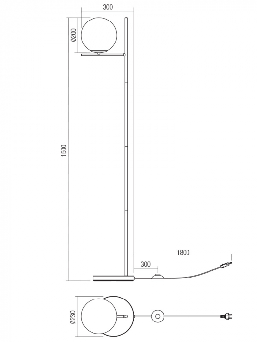 Lampadar Smarter Boldy  01-3074 E14 1x28W   Metal Negru mat IP20 [2]