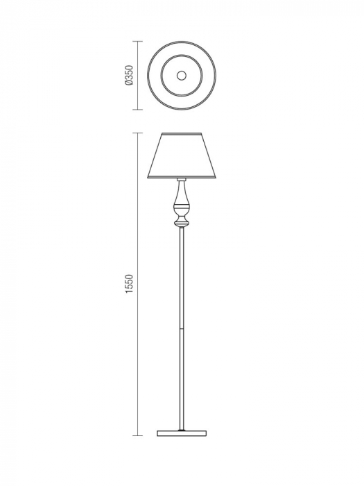 Lampadar SMARTER FABIOLA 02-714 E27 1x42W   Metal Alama Antica IP20 [2]