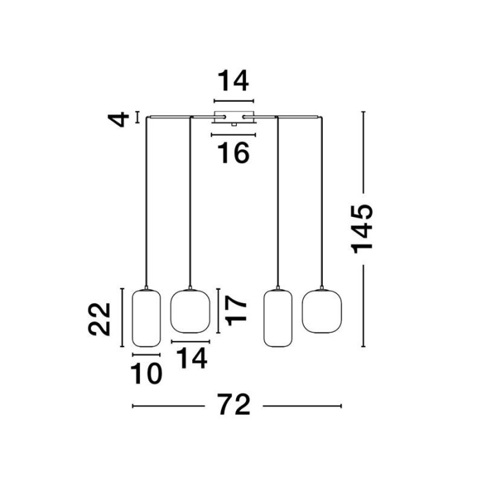 Lustra AELIA Nova Luce 9009143 LED 25 W, 2792 lm, 3000K IP20 Black Smokey Gray [4]