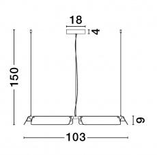 Lustra APNEA Nova Luce 9009131 LED 61 W, 6646 lm, 3000K IP20 Sandy Black Gold [4]