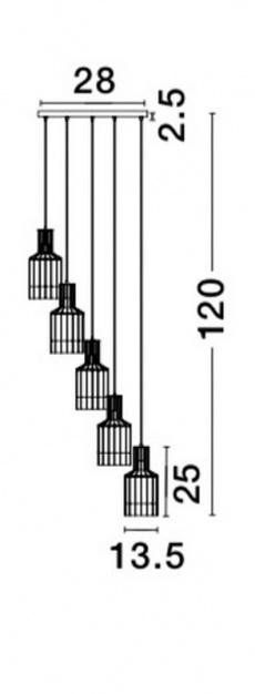 Lustra CARTER Nova Luce 9001702 5xE27 IP20 Black [3]