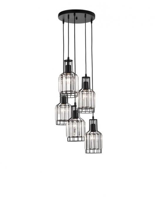 Lustra CARTER Nova Luce 9001702 5xE27 IP20 Black [1]