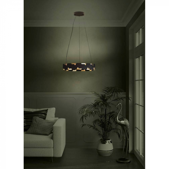 Lustra EGLO ALTAGRACIA 390031, LED 2X35W 8400lm 3000K Ø615, Negru, Auriu [3]