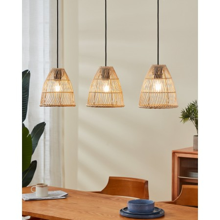 Lustra Eglo Ayesgarth, negru, lemn, 3XE27, H. 110 cm, 43867 [2]