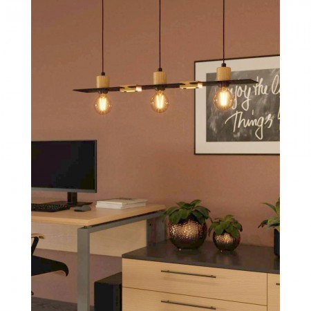 Lustra Eglo Bramerton, negru, 3XE27, L.81 cm, 43752 [2]