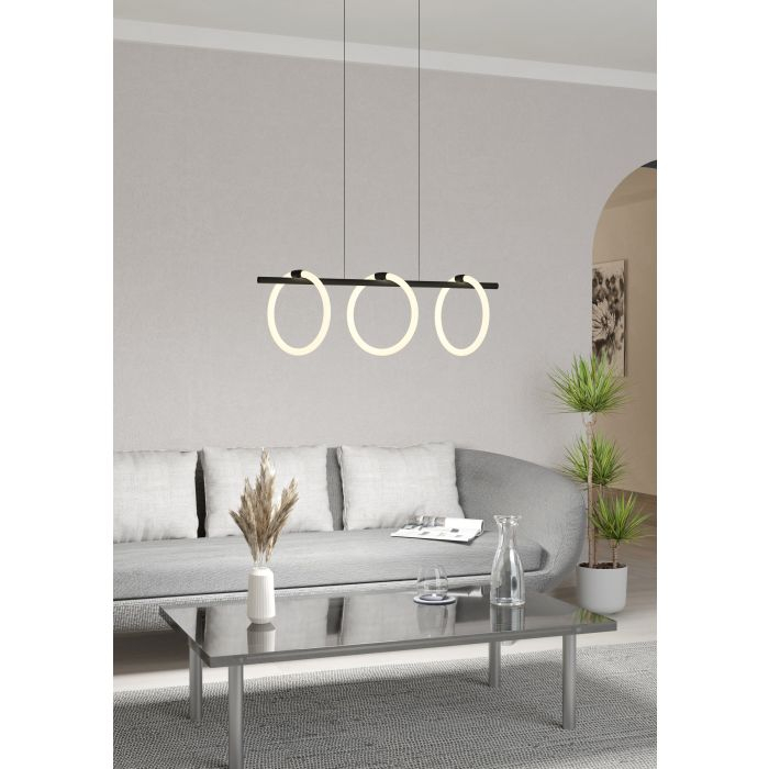 Lustra EGLO CARANACOA LED 3X9W 3600lm 3000K Negru Alb IP20 [2]