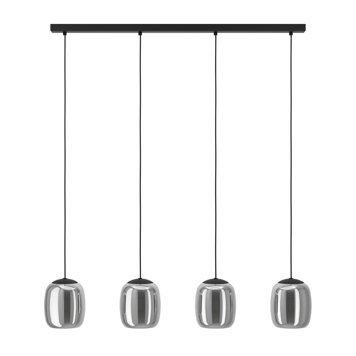 Lustra EGLO Ciampino 901193 E27 4X28W 220-240V,50/60Hz L 975mm x l 150mm x H 1100mm otel negru sticla vaporizata gri IP20 [4]