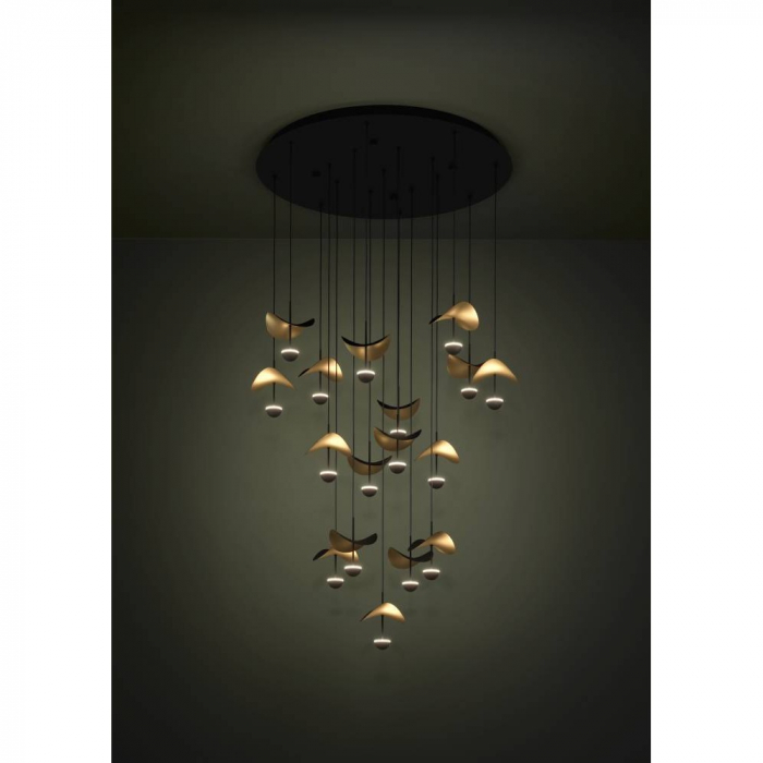 Candelabru EGLO DRACERA 390341, 17X2,3W, 3000K, Oțel, Negru [2]