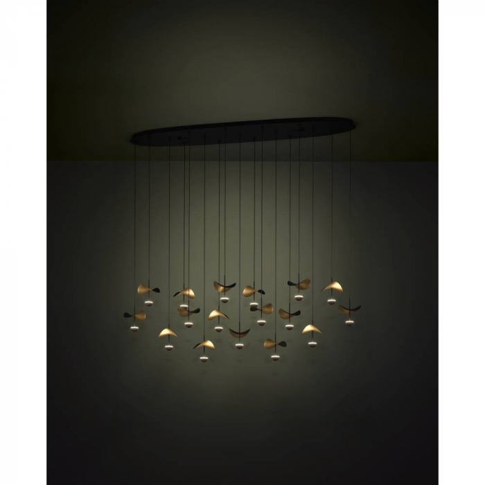 Lustră EGLO DRACERA 390343, 17X2,3W, 3000K, Oțel, Negru [2]