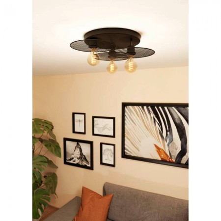 Lustra Eglo Ikeston, negru mat, 3XE27, D.53 cm, 43728 [2]